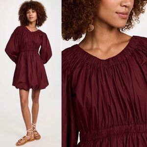 Ulla Johnson Mini Dress in Deep Burgundy